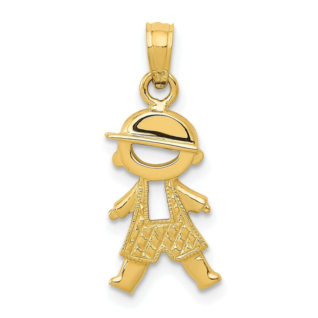 Lovely Rita's Pendants & Charms 14k Yellow Gold Polished Finish Boy Pendant