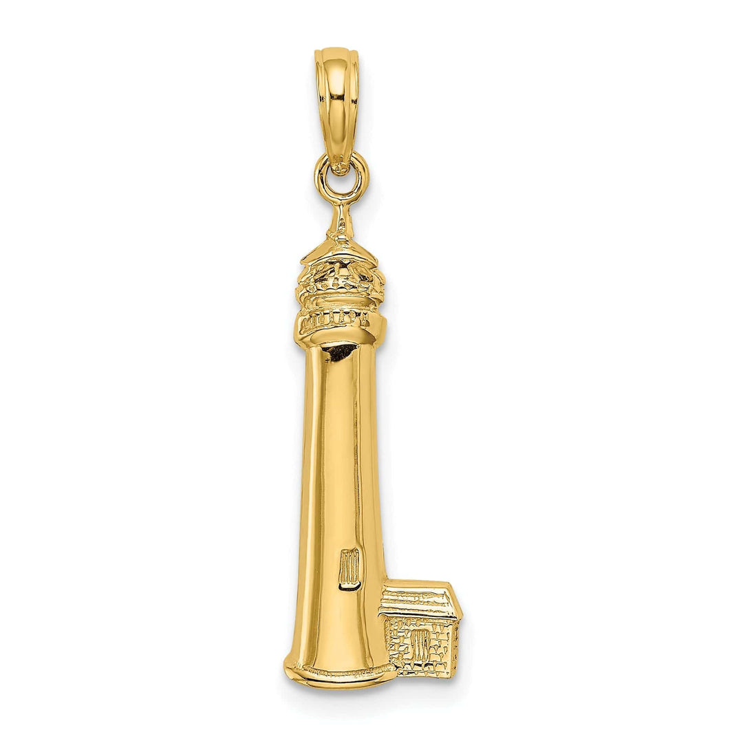 Lovely Rita's Pendants & Charms 14K Yellow Gold Polished Finish CAPE MAY Lighthouse Charm Pendant