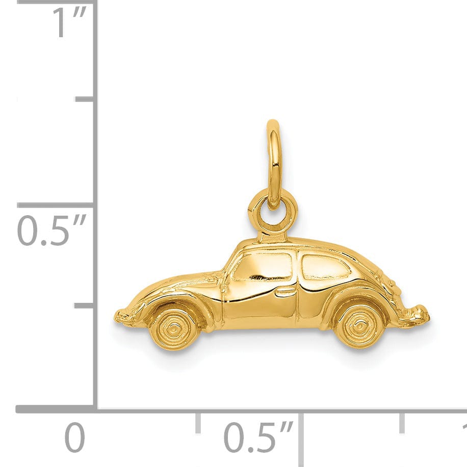 Lovely Rita's Pendants & Charms 14k Yellow Gold Polished Finish Car Charm Pendant