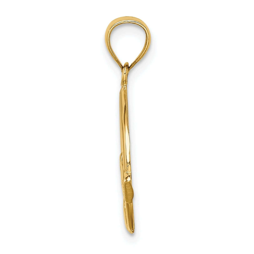 Lovely Rita's Pendants & Charms 14K Yellow Gold Polished Finish Claddagh Design Pendant