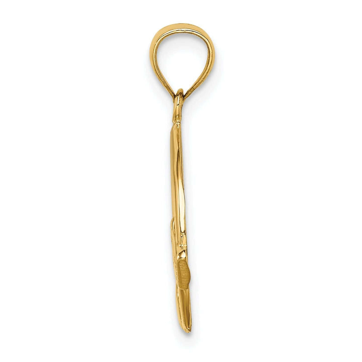 Lovely Rita's Pendants & Charms 14K Yellow Gold Polished Finish Claddagh Design Pendant