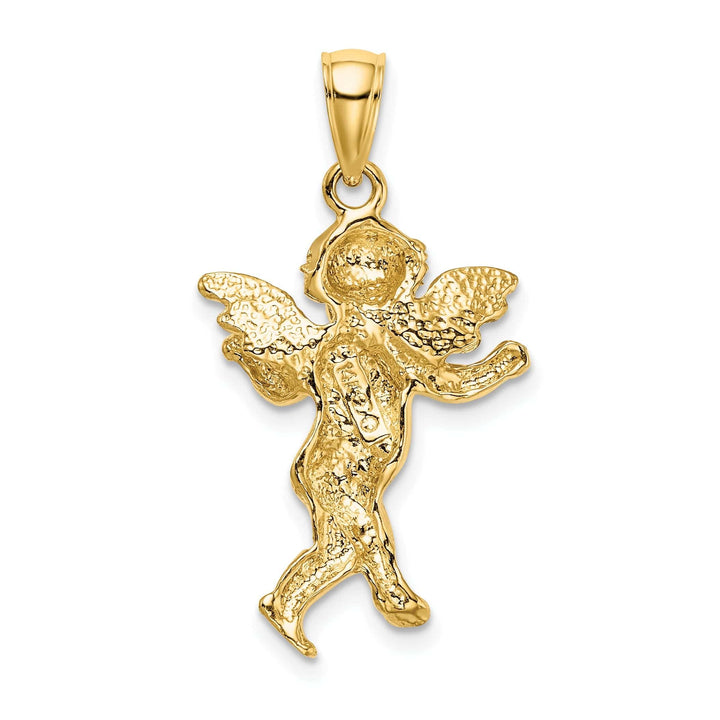 Lovely Rita's Pendants & Charms 14K Yellow Gold Polished Finish Concave Angel Walking Pendant