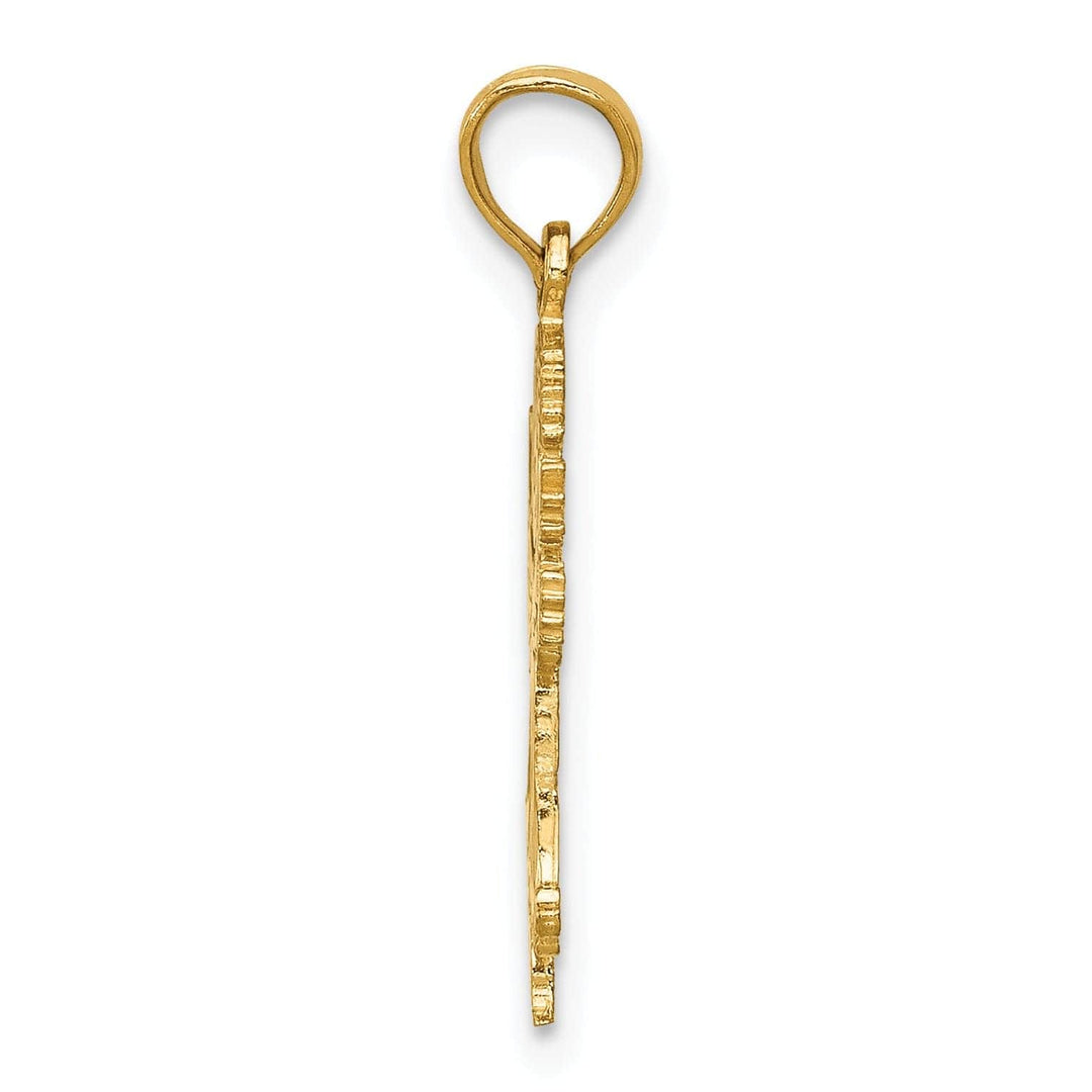 Lovely Rita's Pendants & Charms 14k Yellow Gold Polished Finish Concave Little Girl Angel Pendant