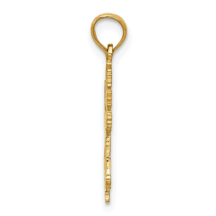 Lovely Rita's Pendants & Charms 14k Yellow Gold Polished Finish Concave Little Girl Angel Pendant