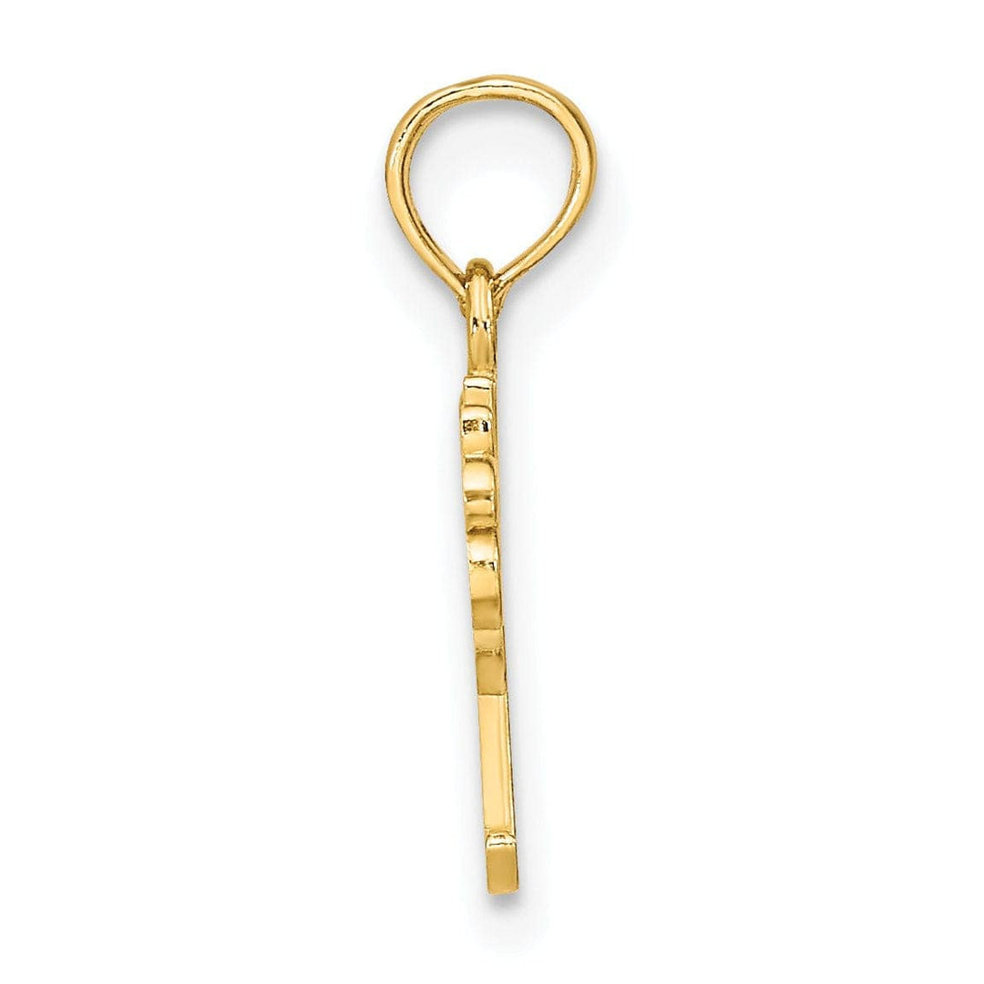 Lovely Rita's Pendants & Charms 14K Yellow Gold Polished Finish Concave Shape DADDY'S GIRL Charm Pendant