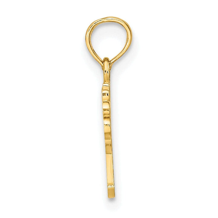 Lovely Rita's Pendants & Charms 14K Yellow Gold Polished Finish Concave Shape DADDY'S GIRL Charm Pendant