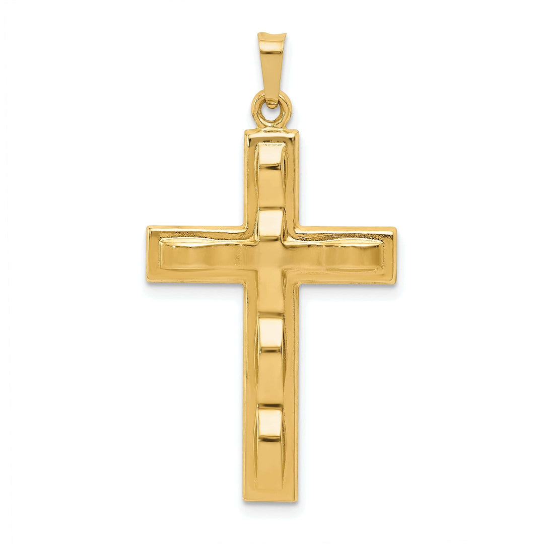 Lovely Rita's Pendants & Charms 14k Yellow Gold Polished Finish Cross Pendant