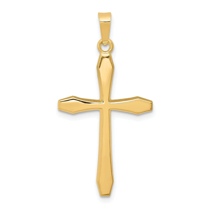 Lovely Rita's Pendants & Charms 14k Yellow Gold Polished Finish Cross Pendant