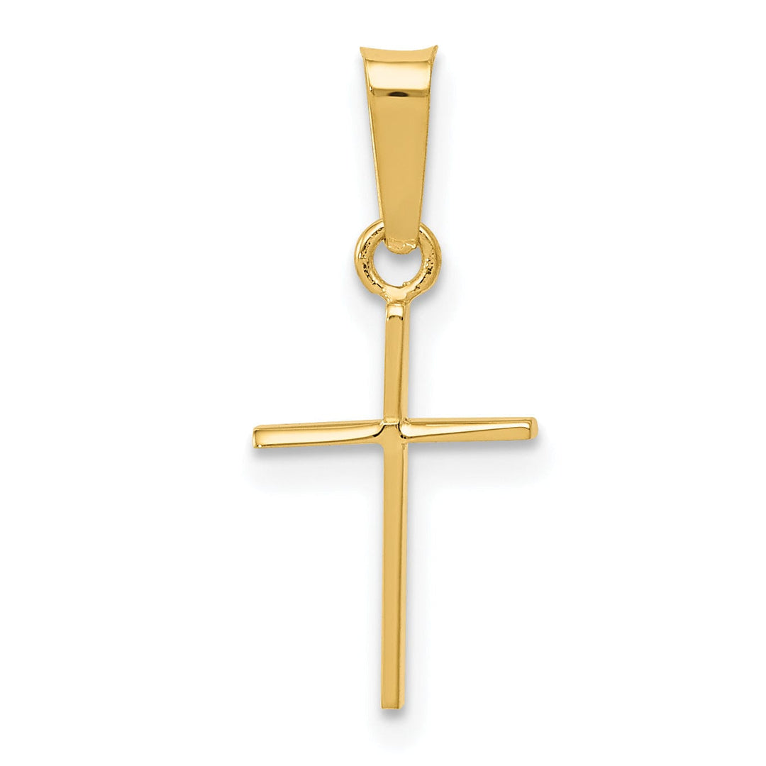 Lovely Rita's Pendants & Charms 14k Yellow Gold Polished Finish Cross Pendant