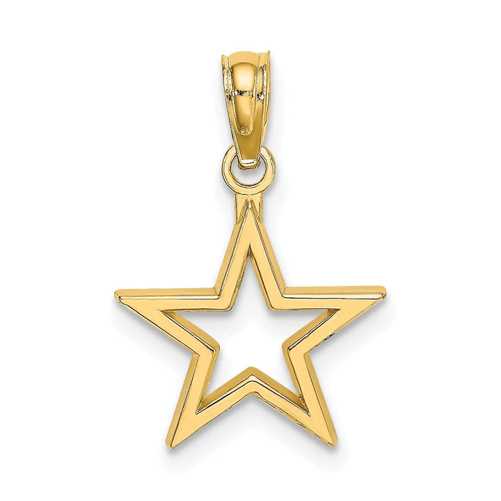Lovely Rita's Pendants & Charms 14K Yellow Gold Polished Finish Cut Out Design Star Pendant