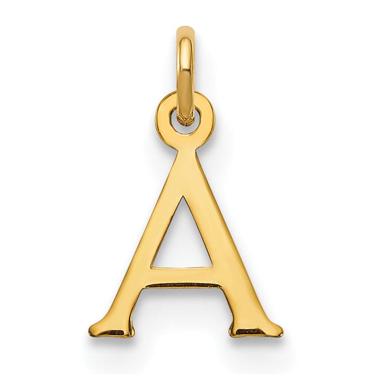 Lovely Rita's Pendants & Charms 14k Yellow Gold Polished Finish Cut-Out Letter A Initial Design Charm Pendant