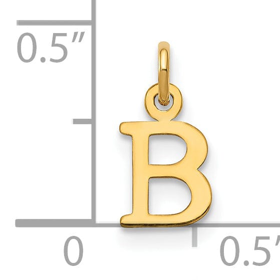 Lovely Rita's Pendants & Charms 14k Yellow Gold Polished Finish Cut-Out Letter B Initial Design Charm Pendant