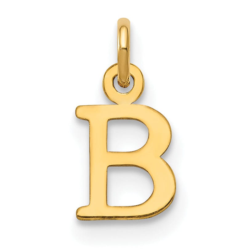 Lovely Rita's Pendants & Charms 14k Yellow Gold Polished Finish Cut-Out Letter B Initial Design Charm Pendant