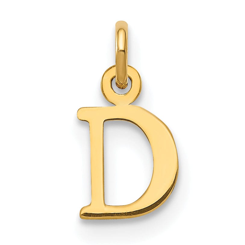 Lovely Rita's Pendants & Charms 14k Yellow Gold Polished Finish Cut-Out Letter D Initial Design Charm Pendant