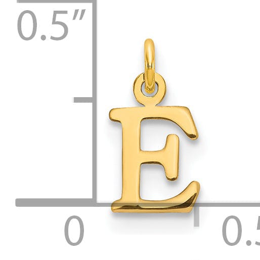 Lovely Rita's Pendants & Charms 14k Yellow Gold Polished Finish Cut-Out Letter E Initial Design Charm Pendant