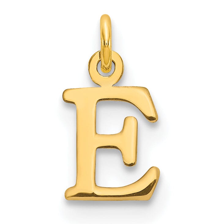 Lovely Rita's Pendants & Charms 14k Yellow Gold Polished Finish Cut-Out Letter E Initial Design Charm Pendant