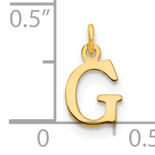 Lovely Rita's Pendants & Charms 14k Yellow Gold Polished Finish Cut-Out Letter G Initial Design Charm Pendant