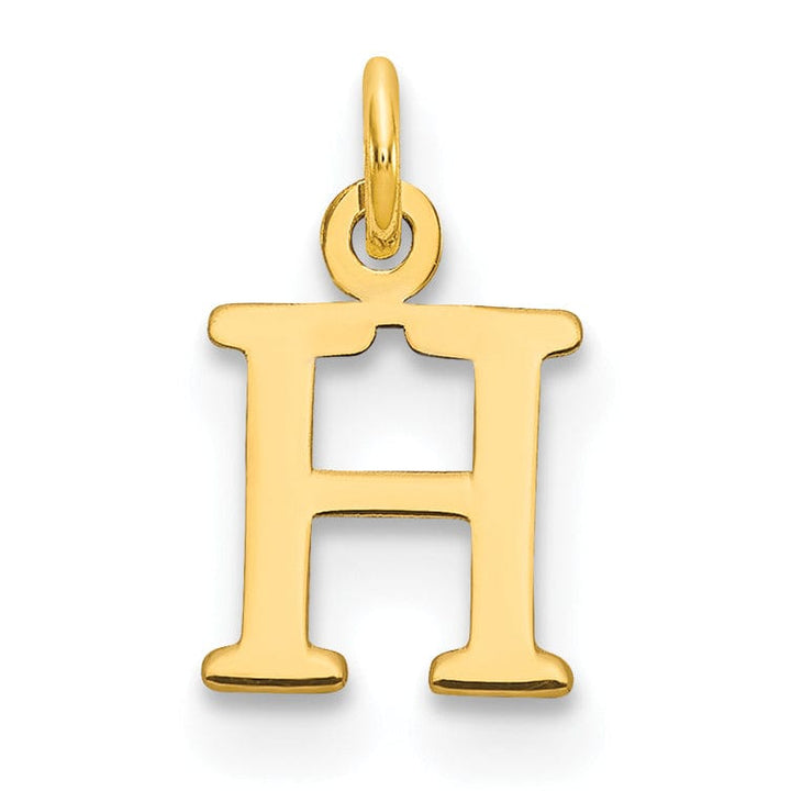 Lovely Rita's Pendants & Charms 14k Yellow Gold Polished Finish Cut-Out Letter H Initial Design Charm Pendant