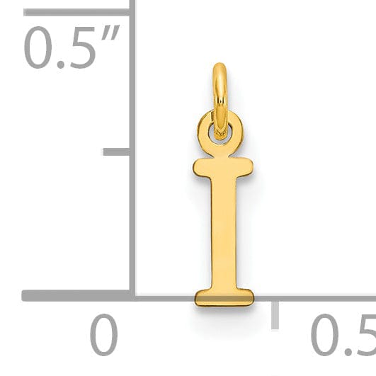 Lovely Rita's Pendants & Charms 14k Yellow Gold Polished Finish Cut-Out Letter I Initial Design Charm Pendant