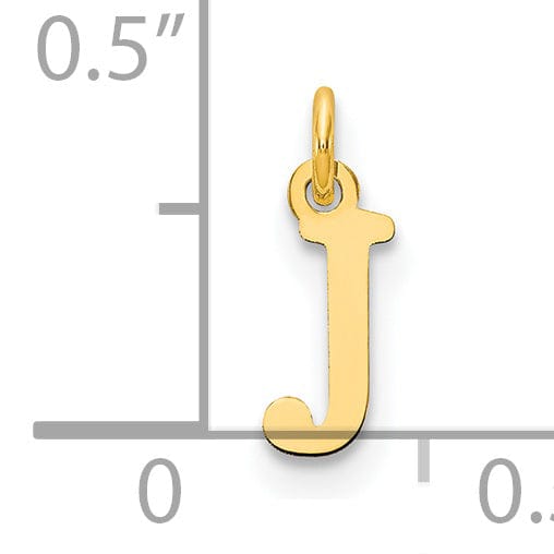 Lovely Rita's Pendants & Charms 14k Yellow Gold Polished Finish Cut-Out Letter J Initial Design Charm Pendant