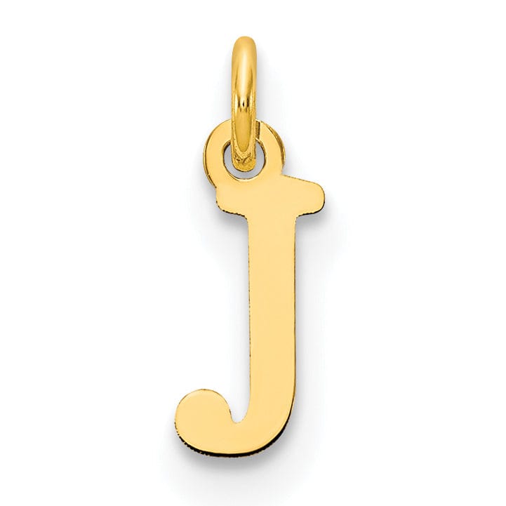 Lovely Rita's Pendants & Charms 14k Yellow Gold Polished Finish Cut-Out Letter J Initial Design Charm Pendant