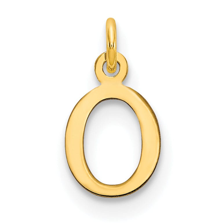 Lovely Rita's Pendants & Charms 14k Yellow Gold Polished Finish Cut-Out Letter O Initial Design Charm Pendant