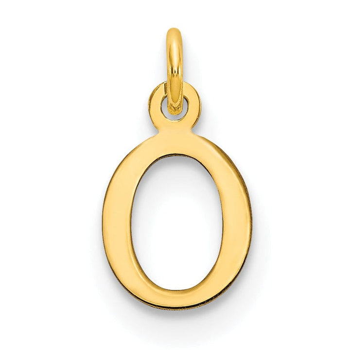 Lovely Rita's Pendants & Charms 14k Yellow Gold Polished Finish Cut-Out Letter O Initial Design Charm Pendant