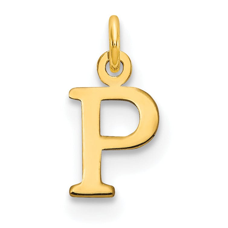 Lovely Rita's Pendants & Charms 14k Yellow Gold Polished Finish Cut-Out Letter P Initial Design Charm Pendant