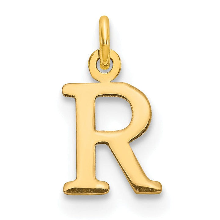 Lovely Rita's Pendants & Charms 14k Yellow Gold Polished Finish Cut-Out Letter R Initial Design Charm Pendant