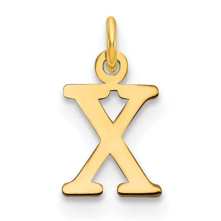 Lovely Rita's Pendants & Charms 14k Yellow Gold Polished Finish Cut-Out Letter X Initial Design Charm Pendant