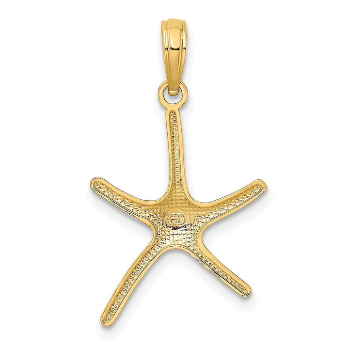 Lovely Rita's Pendants & Charms 14K Yellow Gold Polished Finish Dancing Design Starfish Charm Pendant