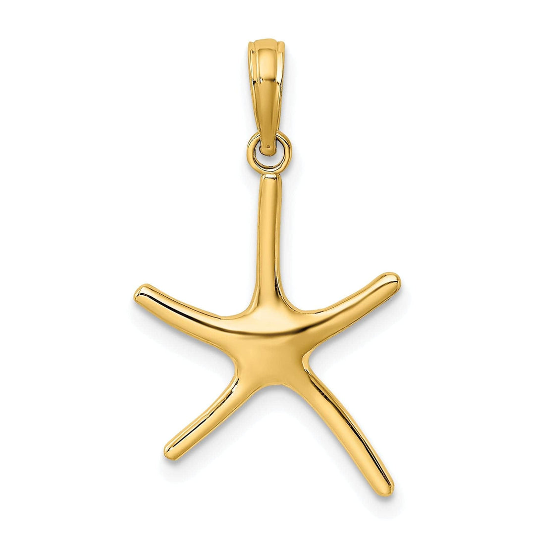 Lovely Rita's Pendants & Charms 14K Yellow Gold Polished Finish Dancing Design Starfish Charm Pendant
