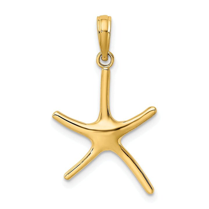 Lovely Rita's Pendants & Charms 14K Yellow Gold Polished Finish Dancing Design Starfish Charm Pendant