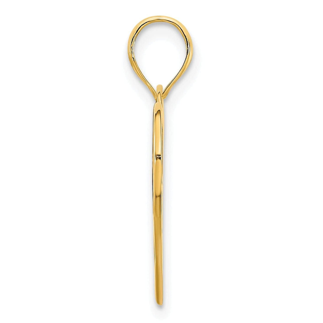 Lovely Rita's Pendants & Charms 14k Yellow Gold Polished Finish Deer in a Heart Shape Charm Pendant