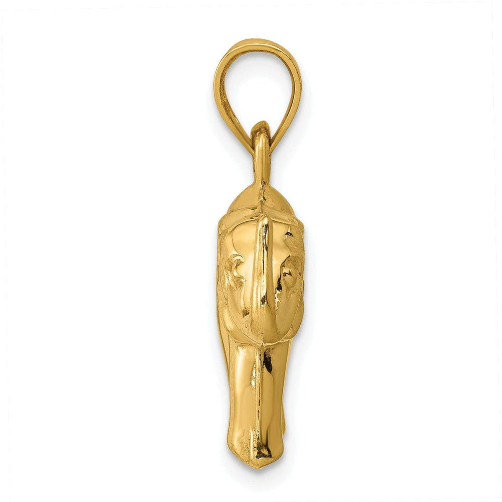 Lovely Rita's Pendants & Charms 14k Yellow Gold Polished Finish Elephant Charm Pendant