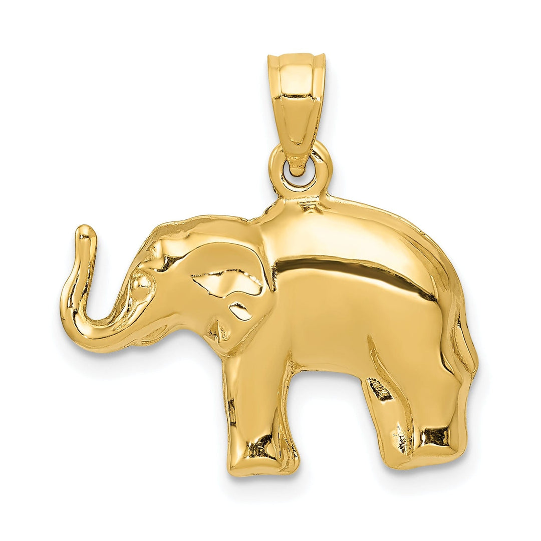 Lovely Rita's Pendants & Charms 14k Yellow Gold Polished Finish Elephant Charm Pendant