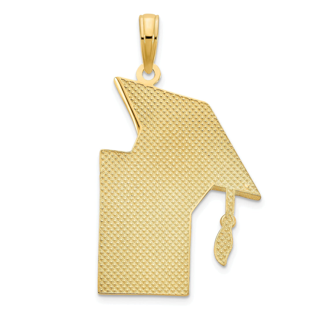 Lovely Rita's Pendants & Charms 14k Yellow Gold Polished Finish Epoxy Graduation Cap and Diploma Pendant
