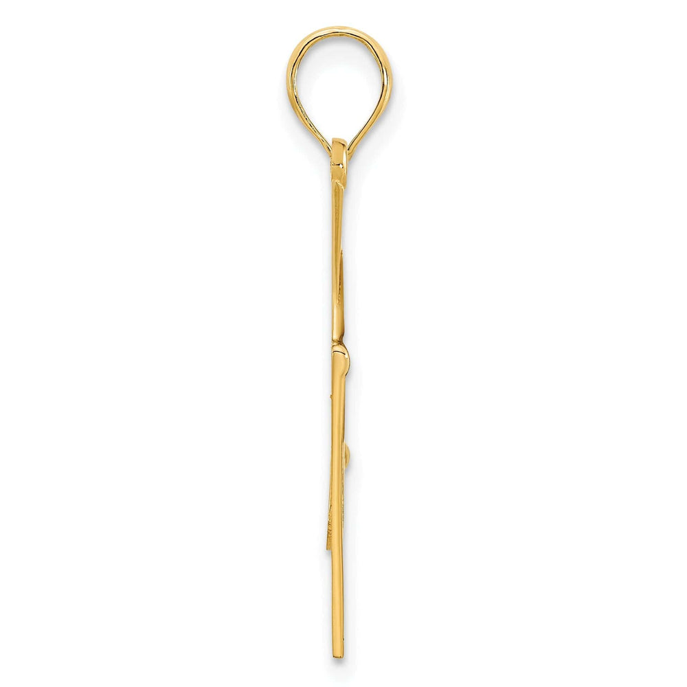 Lovely Rita's Pendants & Charms 14k Yellow Gold Polished Finish Epoxy Graduation Cap and Diploma Pendant