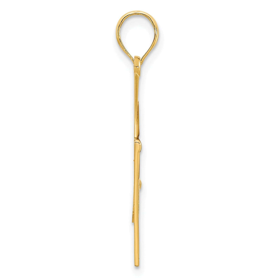 Lovely Rita's Pendants & Charms 14k Yellow Gold Polished Finish Epoxy Graduation Cap and Diploma Pendant