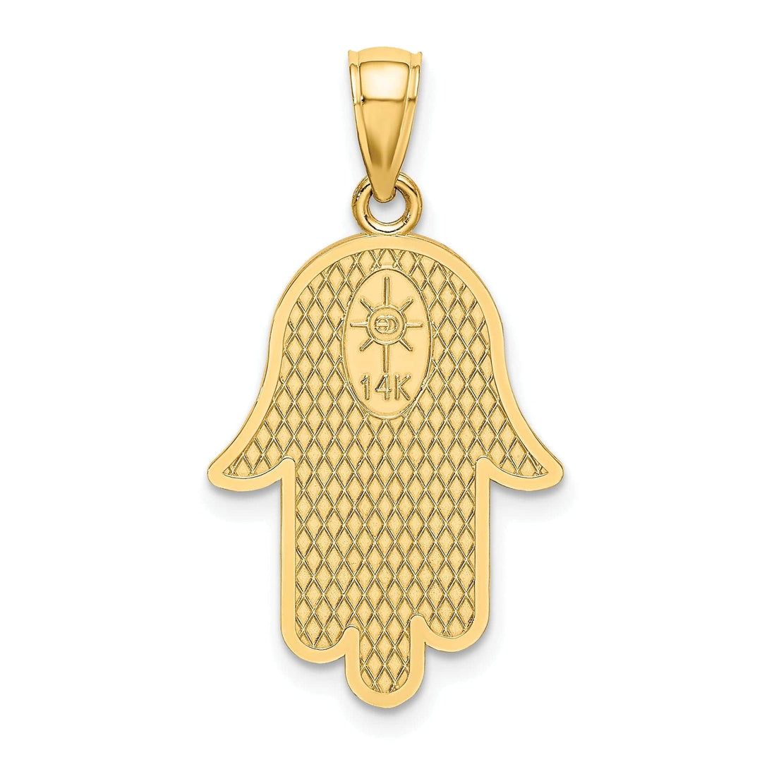 Lovely Rita's Pendants & Charms 14k Yellow Gold Polished Finish Filigree Chamseh Star of David Pendant
