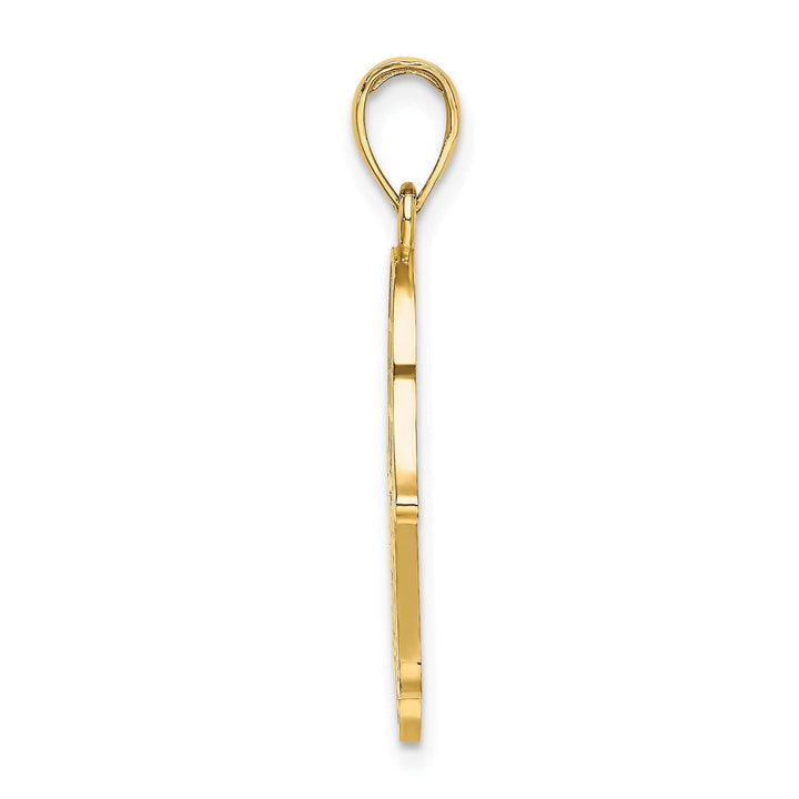 Lovely Rita's Pendants & Charms 14k Yellow Gold Polished Finish Filigree Chamseh Star of David Pendant