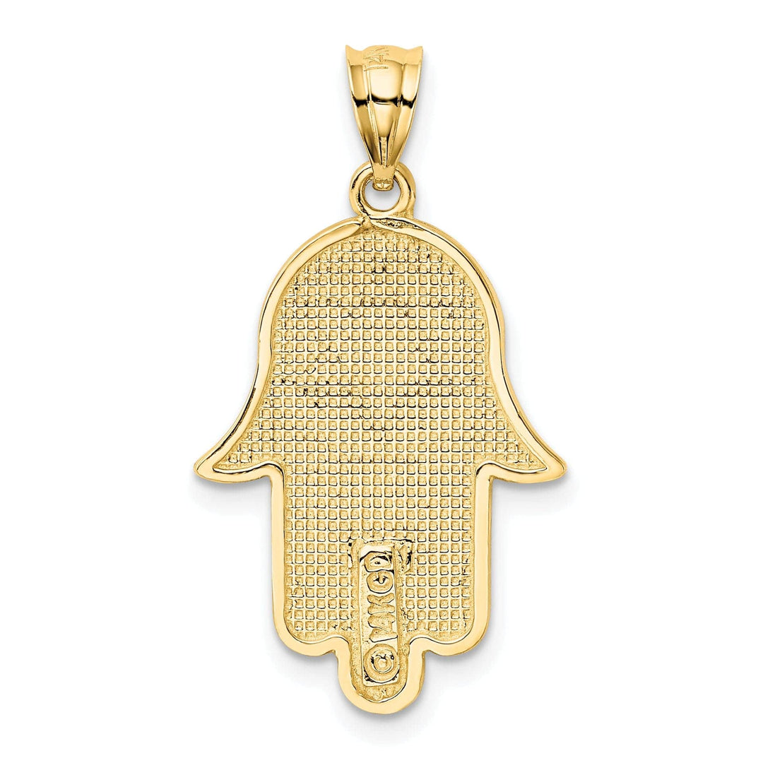 Lovely Rita's Pendants & Charms 14k Yellow Gold Polished Finish Filigree Hamsa Star Of David Pendant