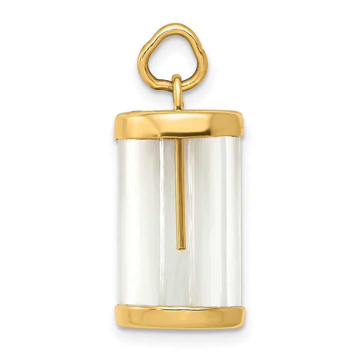 Lovely Rita's Pendants & Charms 14k Yellow Gold Polished Finish Fillable Capsule Charm Pendant