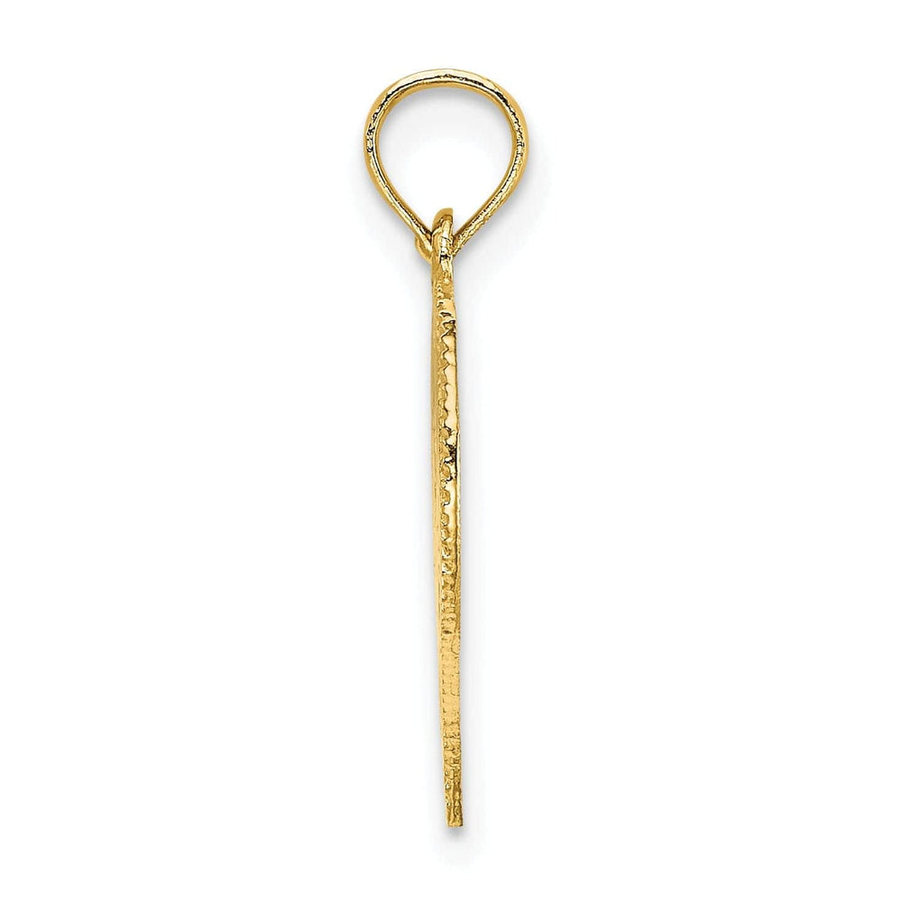 Lovely Rita's Pendants & Charms 14K Yellow Gold Polished Finish Flat Back Angel In Heart Pendant