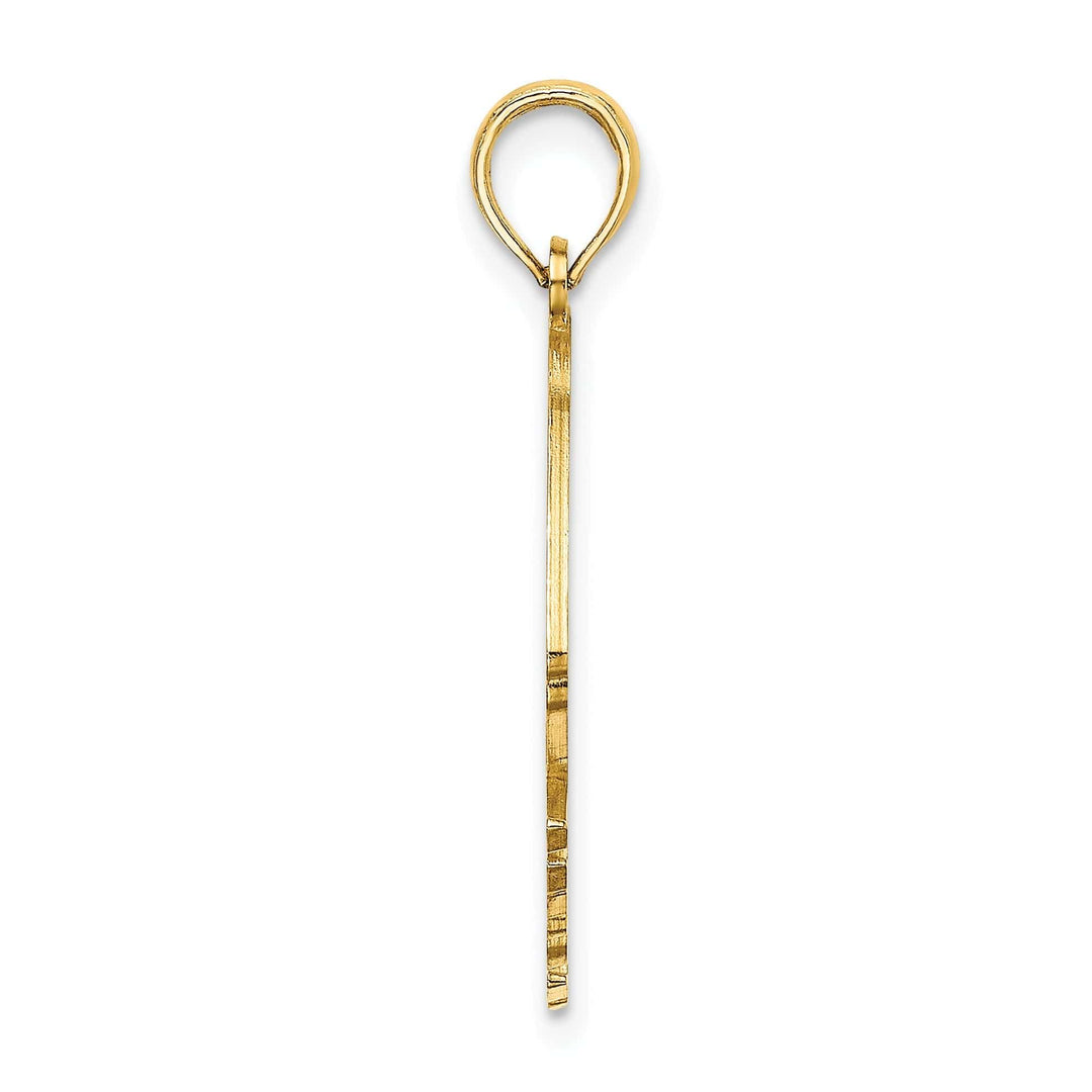 Lovely Rita's Pendants & Charms 14K Yellow Gold Polished Finish Flat Back ARUBA with Cut Out Angelfish Design Charm Pendant