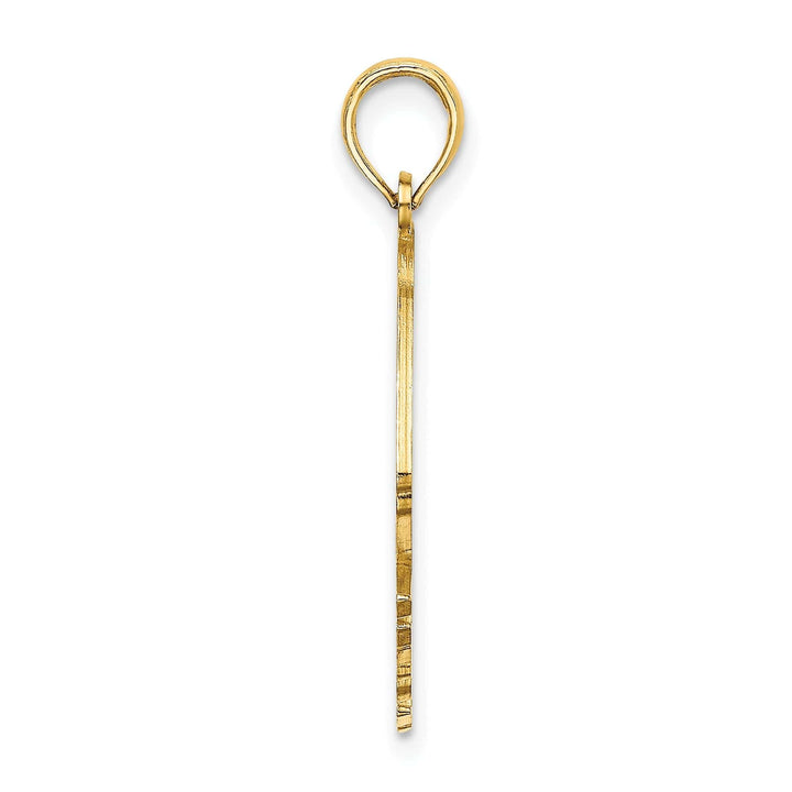 Lovely Rita's Pendants & Charms 14K Yellow Gold Polished Finish Flat Back ARUBA with Cut Out Angelfish Design Charm Pendant