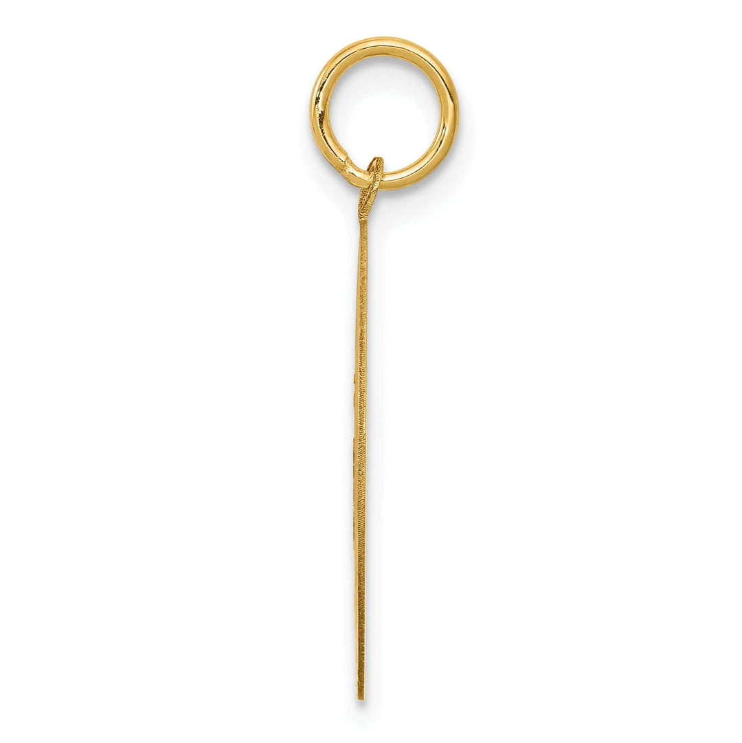 Lovely Rita's Pendants & Charms 14k Yellow Gold Polished Finish Flat Back Beagle Dog Engravable Disc Round Shape Charm Pendant