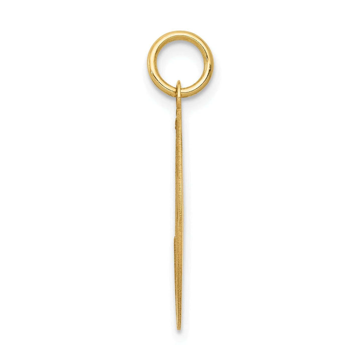 Lovely Rita's Pendants & Charms 14k Yellow Gold Polished Finish Flat Back Labrador Retriever Dog Engravable Disc Round Shape Charm Pendant