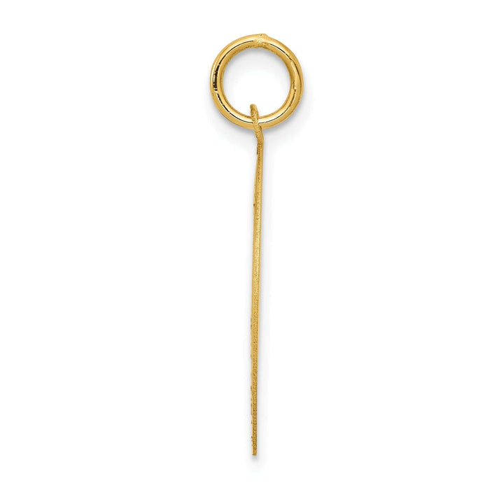 Lovely Rita's Pendants & Charms 14k Yellow Gold Polished Finish Flat Back Pug Dog Engravable Disc Round Shape Charm Pendant