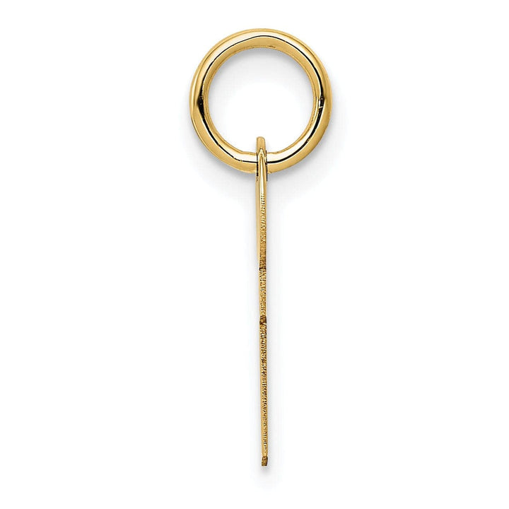 Lovely Rita's Pendants & Charms 14K Yellow Gold Polished Finish Flat Back Rounded Top Key Charm Pendant